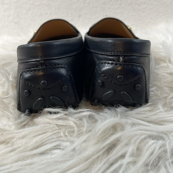 SALVATORE FERRAGAMO Black Suede Leather Slip On Griotte Driving Loafer Size 6.5M - Picture 5 of 16